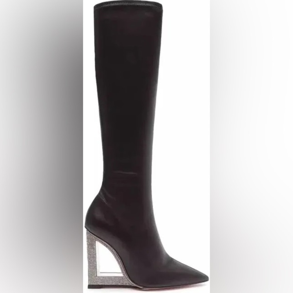 0930. SCHUTZ Rhinestone Heel Boots